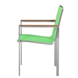 Chaises de jardin T-Line IX (lot de 2) Métal / Textilène vert tilleul