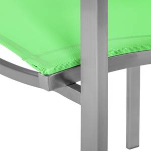 Chaises de jardin T-Line IX (lot de 2) Métal / Textilène vert tilleul