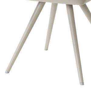 Chaises à accoudoirs Tamira (lot de 2) kunstleer/beige roestvrij staal