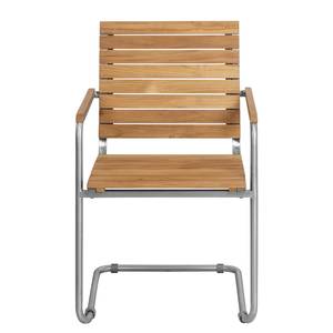 Freischwinger TEAKLINE 2er-Set Teak massiv / Edelstahl