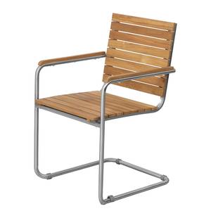 Freischwinger TEAKLINE 2er-Set Teak massiv / Edelstahl