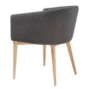 Chaise à accoudoirs Terlan II Tissu / Acier - Gris foncé