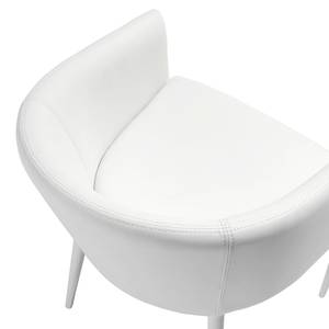 Chaise à accoudoirs Terlan III Imitation cuir - Blanc