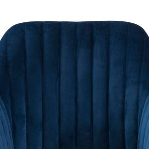 Sedia con braccioli TILANDA Velluto Vilda: blu scuro - 1 sedia