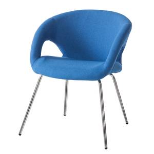 Chaise à accoudoirs Woodlawn I Tissu / Métal - Bleu cobalt