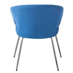 Sedia con braccioli Woodlawn I tessuto / metallo - Blu cobalto