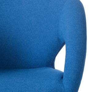 Chaise à accoudoirs Woodlawn I Tissu / Métal - Bleu cobalt