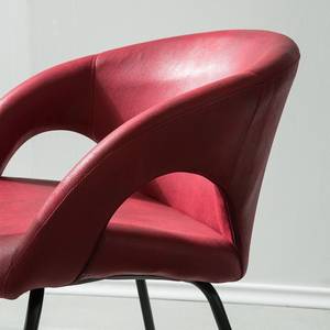 Chaise à accoudoirs Woodlawn II Imitation cuir / Métal - Bordeaux - 1 chaise