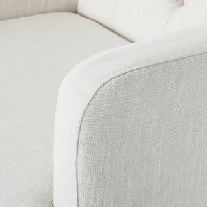 Chaise à accoudoirs Austin Tissu blanc - Tissu Kyra: Blanc