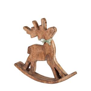 Rendier Arne hout met strik schommel - 42cm