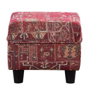 Fauteuil Perrine (avec repose-pieds) Tissu rouge