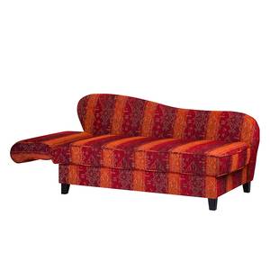 Chaise longue Adelaide rode geweven stof - armleuningen vooraanzicht links