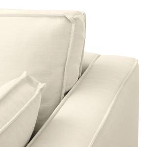 Sofa Momi (3-Sitzer) Webstoff Stoff Moretey: Cremeweiß