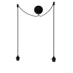 Ophangelement Cannonball (incl. fitting) silicone/textiel - Zwart - Aantal lichtbronnen: 2
