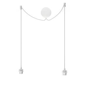 Accessorio di sospensione Cannonball silicone / tessuto - Bianco - Numero di lampadine necessarie: 2
