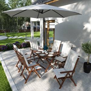 Kussens voor tuinstoel Garden Basic geweven stof - Wit