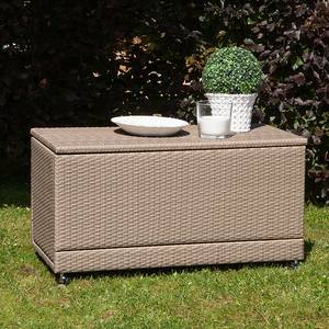 Auflagenbox Rattanesco Puca aus Polyrattan- in Braun