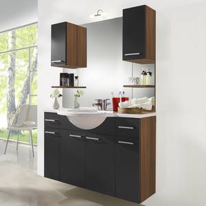 Ensemble meubles lavabo Alessandria Imitation noyer / Noir