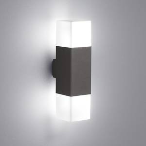 Lampada da esterni Hudson 2 luci - Alluminio/Materiale sintetico - Color antracite/Bianco