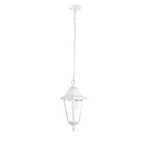 Suspension extérieure Navedo Verre / Aluminium - 1 ampoule - Blanc