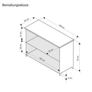 Außenschrank Kunstrattan - Braun