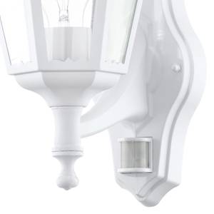 Buitenwandlamp Navedo III glas/aluminium - 1 lichtbron - Wit