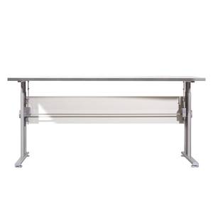 Bureau Avero I mit C-Fuß - Höhenverstellbar - Breite 160cm - lichtgrau - Gris lumineux / Anthracite