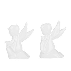 Anges Avery (lot de 2) Blanc - Céramique - Hauteur : 15 cm