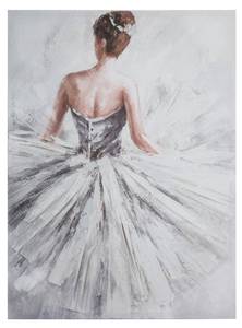 Gemalte Leinwand DANSEUSE Grau - Textil - 3 x 78 x 58 cm