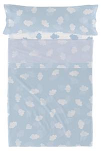 CLOUDS BLUE BETTLAKEN-SET Blau - Textil - 1 x 160 x 270 cm