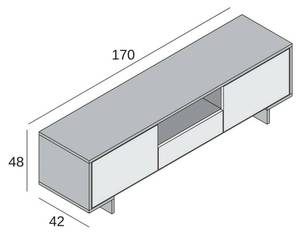 Fernsehschrank Darrighin Weiß