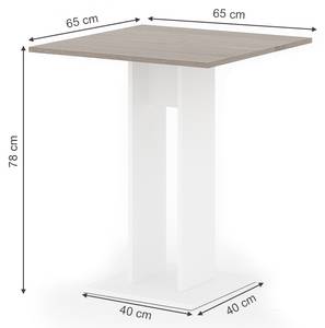 Esstisch Ewert Weiß/Sonoma Braun - Weiß