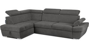 Ecksofa RATLO links Grau - Textil - Holz teilmassiv - 270 x 110 x 190 cm