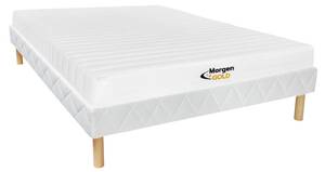 Matelas et sommier tapissier STELO Blanc - Bois manufacturé