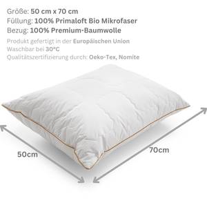 Kissen PRIMALOFT, Daunenalternative Weiß - Textil - 50 x 20 x 70 cm