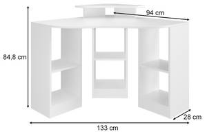 Bureau d'angle Artur blanc Blanc - Bois manufacturé - 94 x 84 x 94 cm