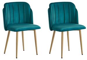 Lot de 2 chaises NORA Bleu