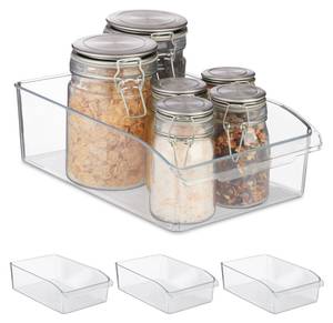 4 x Küchen Organizer transparent Kunststoff - 31 x 9 x 20 cm
