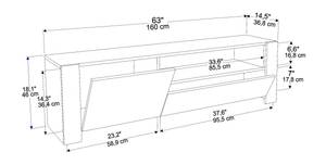 TV Lowboard Piedmont für TVs bis zu 72" Weiß