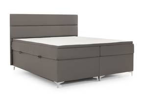 Boxspringbett ELEGANCE Hochglanz Grau - Breite: 140 cm