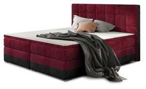 Boxspringbett GLOSSON Schwarz - Rot - Breite: 155 cm