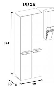 Hochschrank Baro Hochglanz Weiß