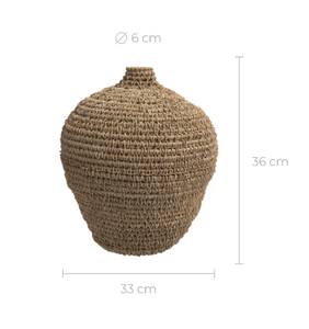 Vase Cajou Marron - Fibres naturelles - 33 x 36 x 33 cm