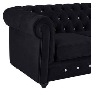 Sofa CHESTERFIELD Schwarz - Tiefe: 168 cm