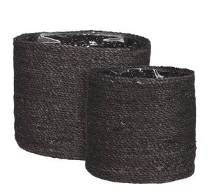 Panier à plantes Atlantic (Lot de 2) Gris - Fibres naturelles - Matière plastique - 30 x 26 x 30 cm