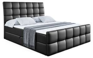 Boxspringbett BRUGO-Z Hochglanz Schwarz - Breite: 160 cm - H3