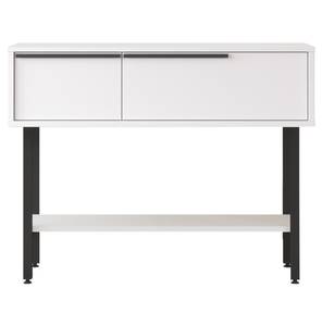 Table console Vesanto Noir - Blanc - Bois manufacturé - Métal - 30 x 76 x 100 cm