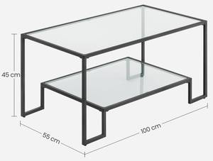 Couchtisch Binni Schwarz - Glas - 55 x 45 x 100 cm