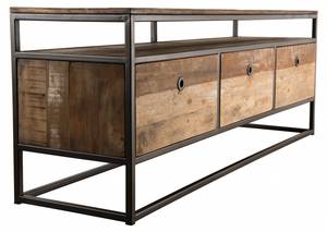 Meuble TV 3 tiroirs en teck recyclé Marron - Bois massif - 40 x 55 x 150 cm