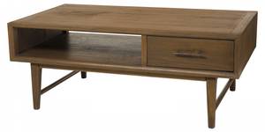 Couchtisch 2 Schubladen 1 Nische Braun - Holz teilmassiv - 65 x 45 x 115 cm